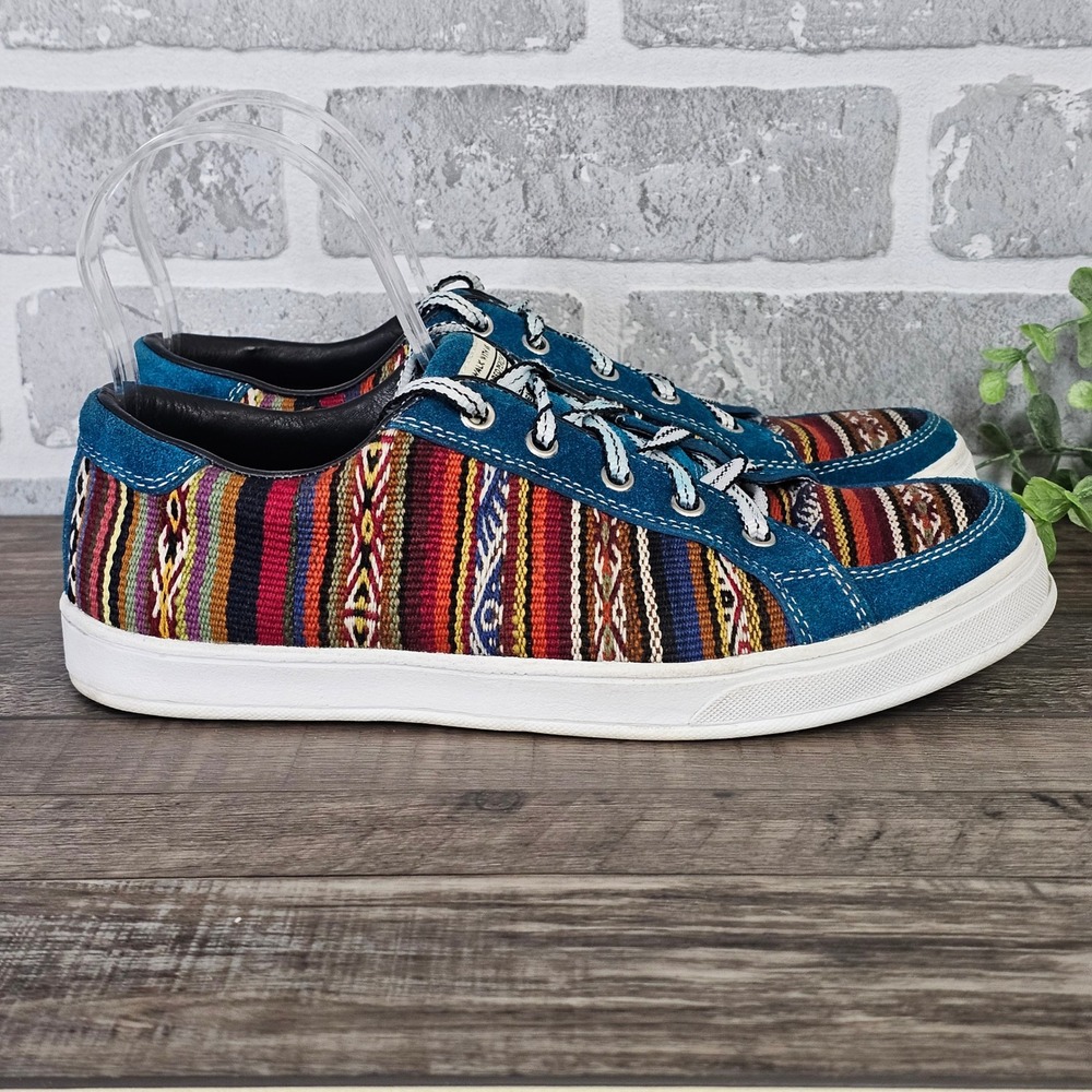 Passeri Handmade Peru Baby Alpaca Sneakers EU 39 Womens‎ 8.5 Woven Boho Fesitval - Picture 3 of 9
